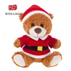 Osito de peluche papá noel personalizable exclusivo para regalo corporativo