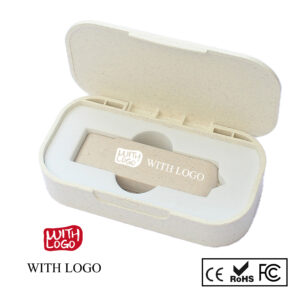 Pendrive ecológico de paja de trigo personalizable con logo 16GB