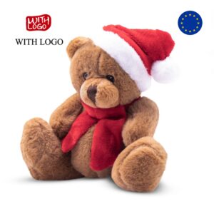 Peluche navideño personalizado osito papá noel