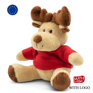Reno de peluche navideño personalizable para empresas