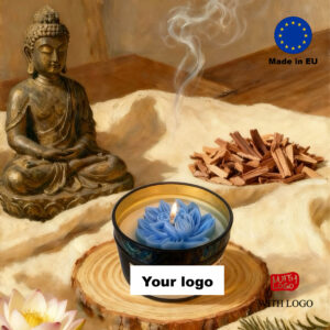 Vela perfumada de lujo personalizable cera natural bergamota pachulí sándalo