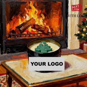 Vela Navideña "Merry Christmas" - Cera de Soja Natural con Aroma a Eucalipto, Pino, Cedro y Sándalo