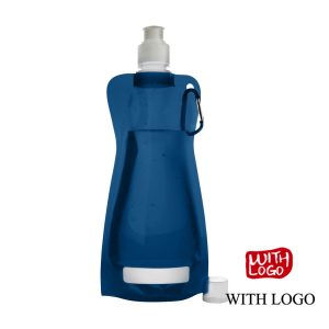 Botella de Agua Plegable Personalizada 420 ml con Mosquetón