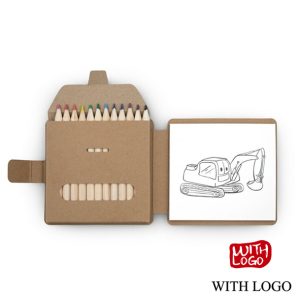 Set de Colorear – 12 Lápices de Colores y 40 Dibujos