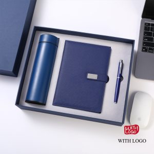 Set de Regalo Corporativo Personalizado con Botella Térmica con Pantalla de Temperatura, Cuaderno y Bolígrafo