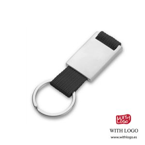 Llavero metálico con cinta personalizada con logo