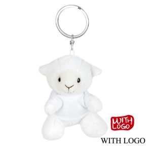 Llavero oveja de peluche personalizada con logo