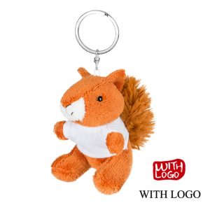 Llavero ardilla de peluche personalizado con logo