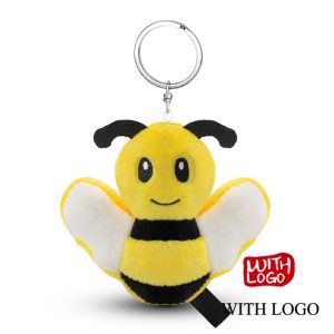 Llavero abeja de peluche RPET personalizado con logo