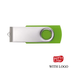 Memoria USB Personalizada 4GB con Cubierta Metálica Giratoria