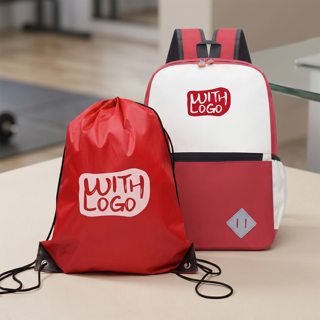 Mochilas personalizadas con logo para empresas: mochila de cuerdas y mochila casual