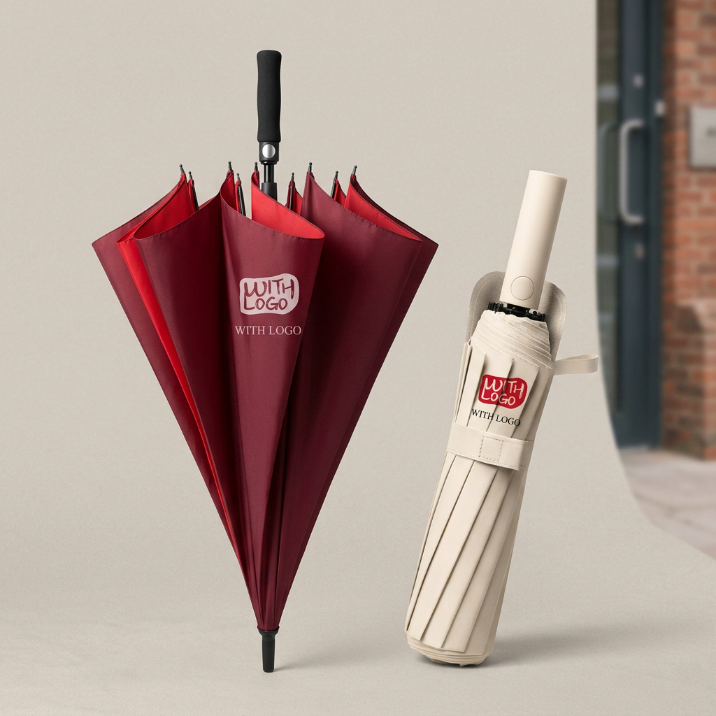 Paraguas personalizados con logo para empresas: paraguas golf y paraguas plegable automático