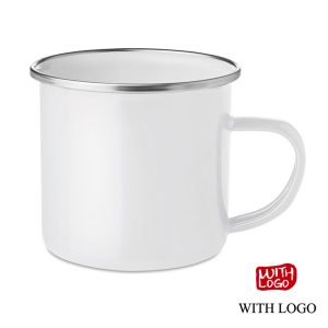 Taza Vintage de Metal Esmaltado Personalizada 350 ml